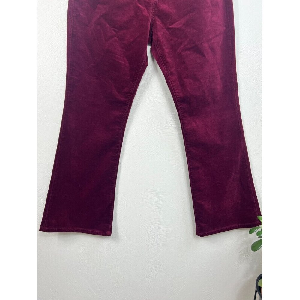 AG Womens Purple Velvet The Jodi Crop High Rise Cropped Flare - Picture 3 of 10